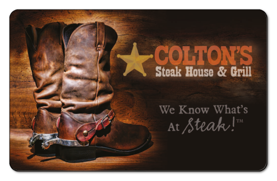 Coltons logon over an image of cowboy boots with the tagline We Know Whats at Steak.